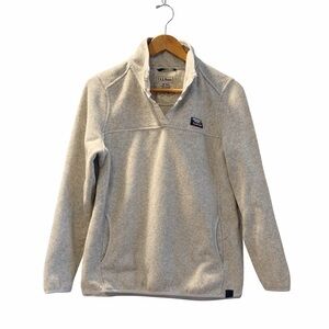 L.L. Bean Beige Snap Pullover
